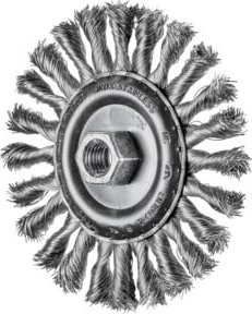 PFERD COMBITWIST Rundbürste gezopft RBG für Winkelschleifer, Farbe Silber, Edelstahl-Draht-Ø 0,35 mm, Durchmesser: 125 mm, Breite: 12 mm, Gewinde: M14 - Bild 1
