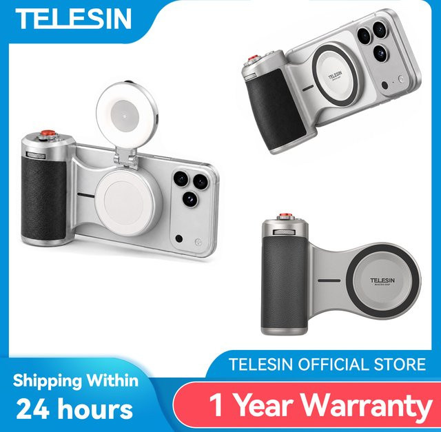 TELESIN Master Magnetischer Smartphone-Kamera-Handgriff mit Fernbedienung in Schwarz für iPhone, HUAWEI und SAMSUNG - Bild 1