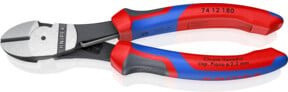Knipex Kraft-Seitenschneider mit Comfort-Griffen in Schwarz und Multicolour, 180 mm - Bild 1