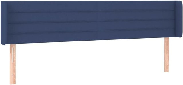 vidaXL LED Kopfteil Blau mit USB-Ladeport und integrierter Beleuchtung, B/T/H: 203 x 16 x 78/88 cm - Bild 1