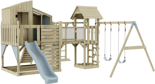 OutdoorToys Spielturm Emma mit Kinderschaukel, Eisblau - Bild 1