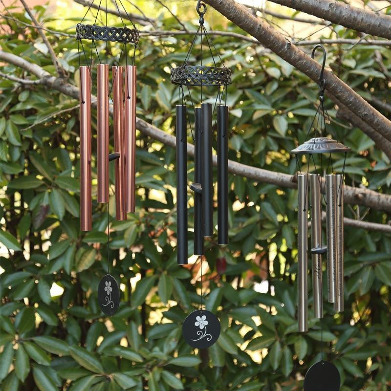 Yiran Furniture Japanische Windspiel Glocke aus Metall als kreative Gartendekoration in Schwarz, Bronze oder Grün - Bild 2