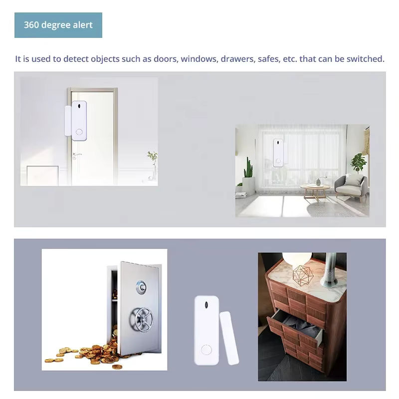 KERUI D10 Drahtloser Magnetkontakt Sensor Alarm 433 MHz für Fenster und Türen in Weiß - Bild 2