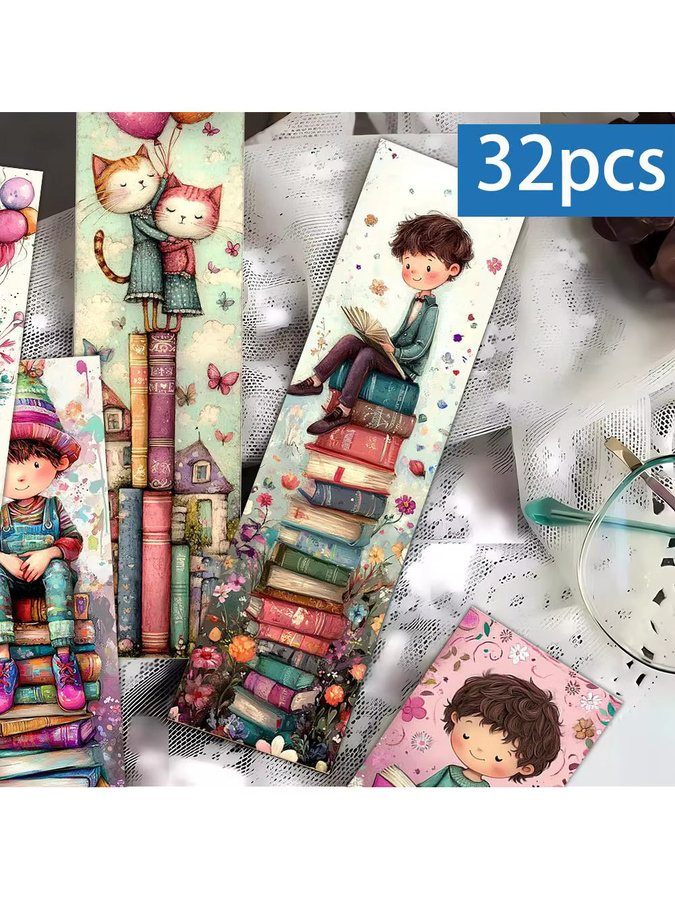 32 Stück kreative Lesezeichen aus Papier in Multicolour für Lehrergeschenke und Schulanfang - Bild 5