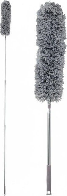 Relaxdays Staubwedel aus Polyester und Edelstahl in Grau, ausziehbar und biegsam, bis 250 cm - Bild 1