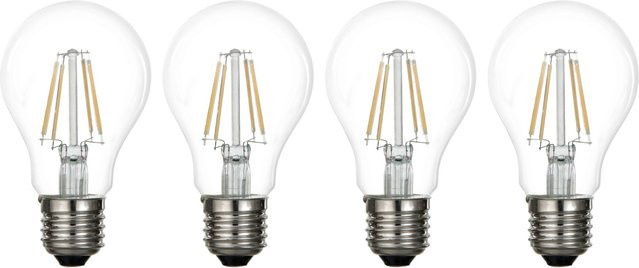 Mömax LED-Leuchtmittel E27 Warmweiß, 4 Stück, max. 6 Watt - Bild 1