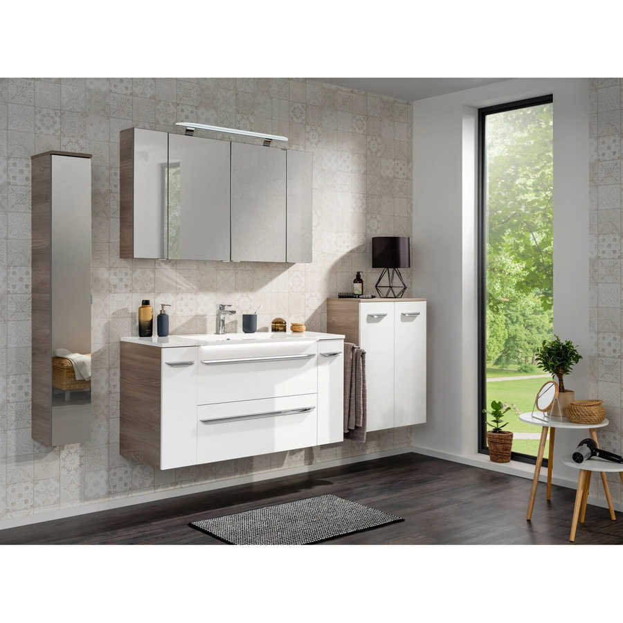 Fackelmann Spiegelschrank Luxor Steinesche mit LED-Beleuchtung und Softclose-Türen, braun, B/H/T: 80 x 72,5 x 18,5 cm - Bild 2