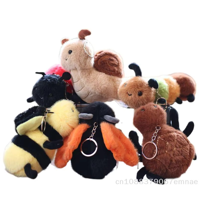 ZYAS Schlüsselanhänger Insekten-Plüschtier, Bunt - Bild 3