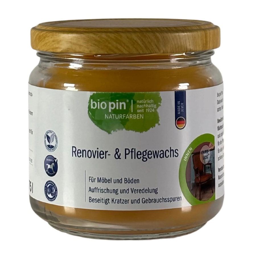 Biopin Renovier- und Pflegewachs Farblos 375 ml - Bild 2