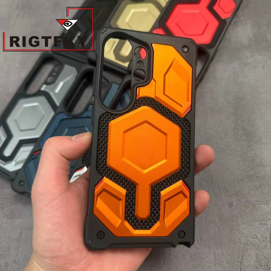 Stoßfeste Militär-Schwerpanzer Magnet-Handyhülle für Samsung Galaxy S26 Ultra S25 S24 S23 Plus in Blau - Bild 3