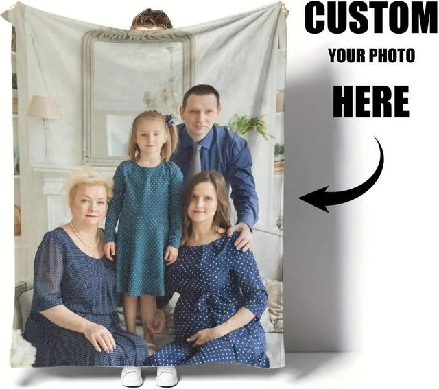 Personalisierte Fotodecke aus Flanell von JMG Household Supplies, mehrfarbig, B/T: 150 x 200 cm - Bild 1