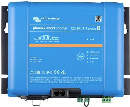 Victron Energy Phoenix Smart IP43 Bleiakku-Ladegerät 12/30 in Blau mit Bluetooth, Ladestrom max. 30A - Bild 1