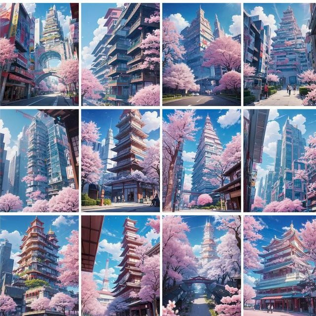 GATYZTORY 5D DIY Diamantmalerei Stadt Kunst Bild als Mosaik Stickerei Kreuzstich Kit in Multicolor - Bild 1