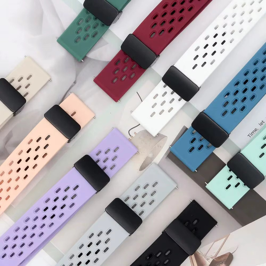 Uhrenarmband Silikon, 22 mm, Schwarz, für Amazfit Active Max - Bild 3