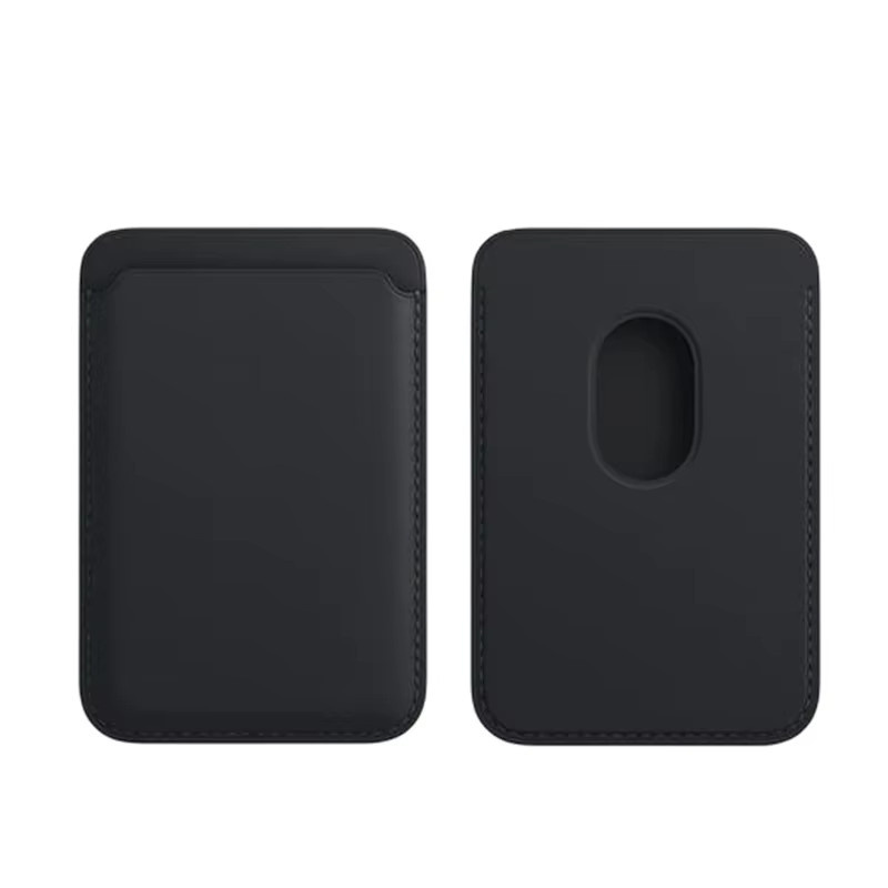 GOLDFOX Leder-Wallet-Hülle für iPhone 15 Pro Max, iPhone 14, iPhone 13, iPhone 12 mit MagSafe-Magnet und Kartenhalter, Farbe: Schwarz - Bild 2