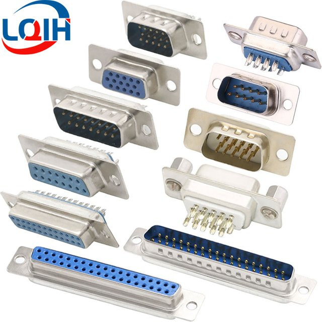 LQIH D-SUB Adapter Set mit 5 Stück, RS232 Serielle Anschluss Stecker und Buchsen, Blau, DB9/DB15/DB25/DB37 - Bild 1