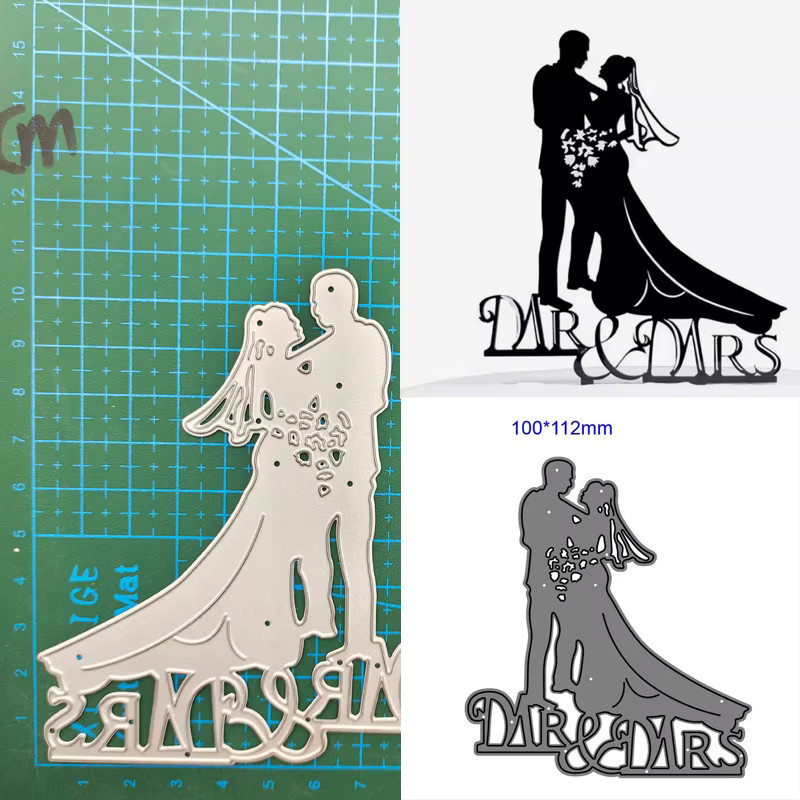 Metall Schneidestempel und Prägeschablonen mit Blumenmuster in Rot und Silber für DIY Bastelarbeiten und Scrapbooking - Bild 3