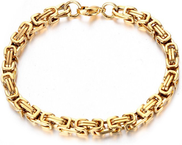 MAGIC ZONE Armband, Edelstahl, Gold, Unisex, 4mm - Bild 1