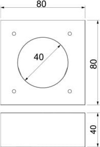 OBO Bettermann Aufdoppelungsstück KAD-8040 grau, B/T/H: 80 x 80 x 40 cm - Bild 1