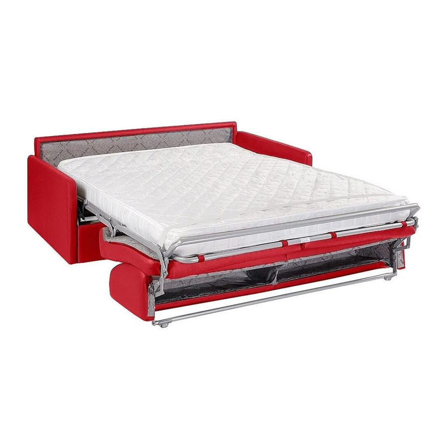 Vente-unique Schlafsofa Calife in Rot mit Ausziehfunktion und Polsterung - Bild 2