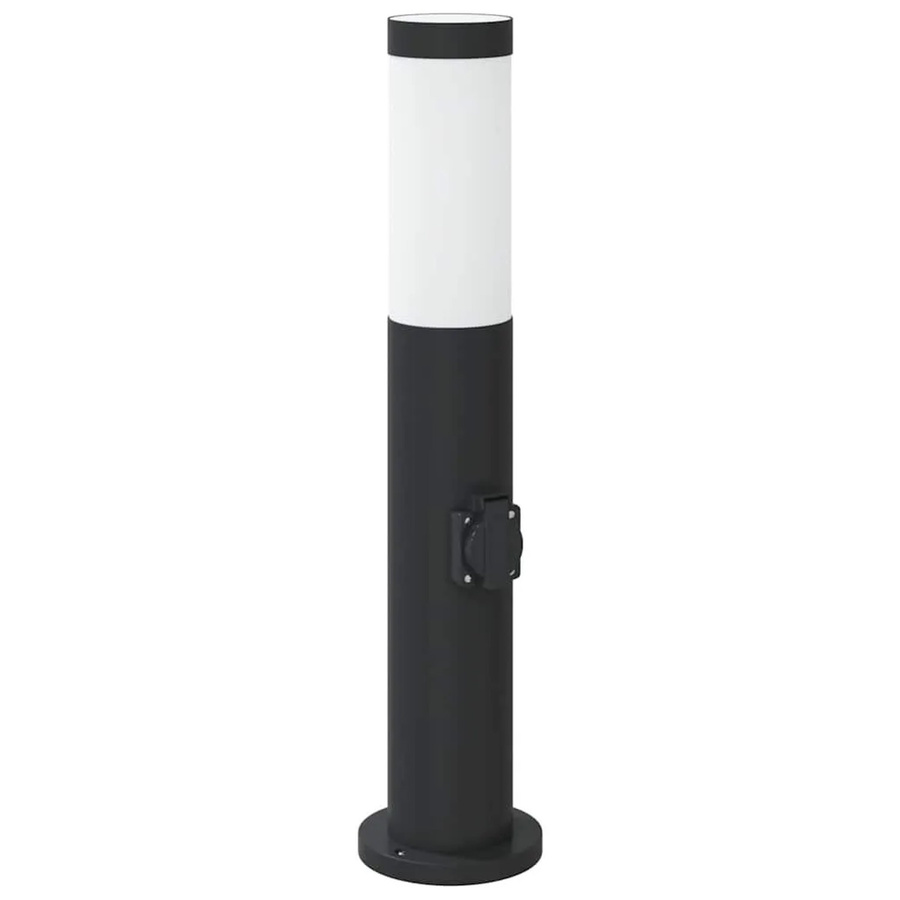 vidaXL Pollerleuchte aus Edelstahl in Silber für Garten und Terrasse, IP44, E27, Höhe: 50 cm - Bild 2