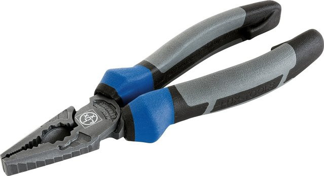 LUX-TOOLS PRO Kraft-Kombizange aus Stahl mit 3K-Griffen in Multicolour, Länge: 160 mm - Bild 1