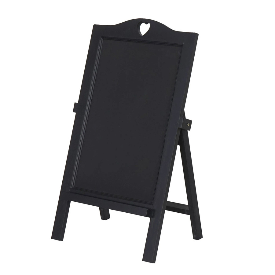 PROREGAL Werbetafel Dekotafel aus Paulowniaholz, Schwarz lackiert, B/T/H: 66 x 39 x 33 cm - Bild 2