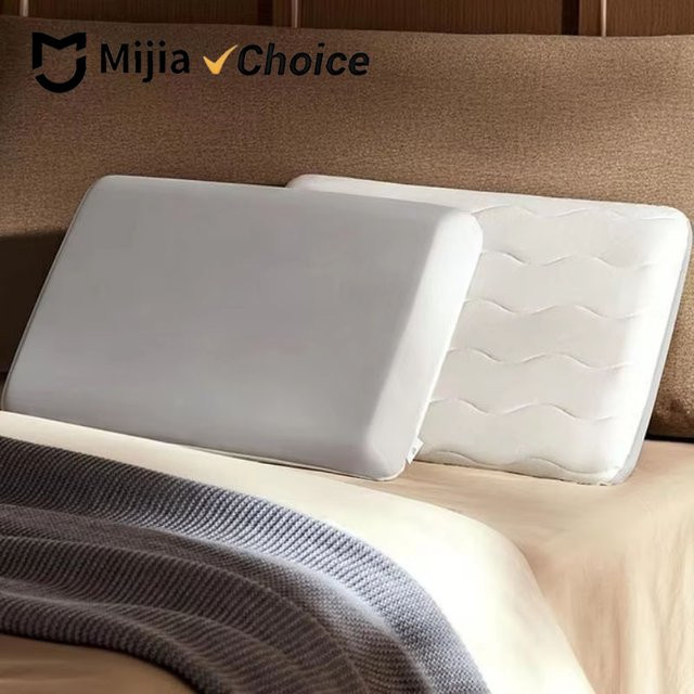 Mijia Memory-Schaum Nackenkissen für Erwachsene mit kühlendem Eisseiden-Bezug in Weiß - Bild 1