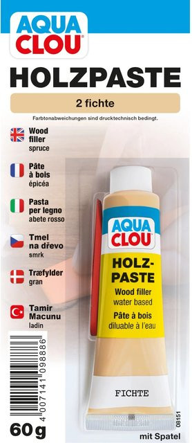 Clou Holzpaste Fichte beige, wasserverdünnbar und überstreichbar, 60 g - Bild 1