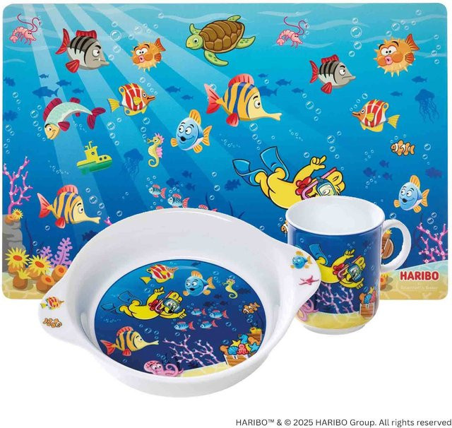 Ritzenhoff & Breker Kindergeschirr-Set Haribo Seaworld aus Keramik, Mehrfarbig - Bild 1
