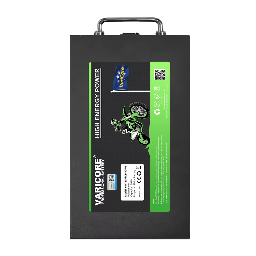 VariCore Schutz-Lithium-Akku 60V 30Ah mit 18650 Zellen für City Coco inklusive V-Ladegerät, Schwarz - Bild 4