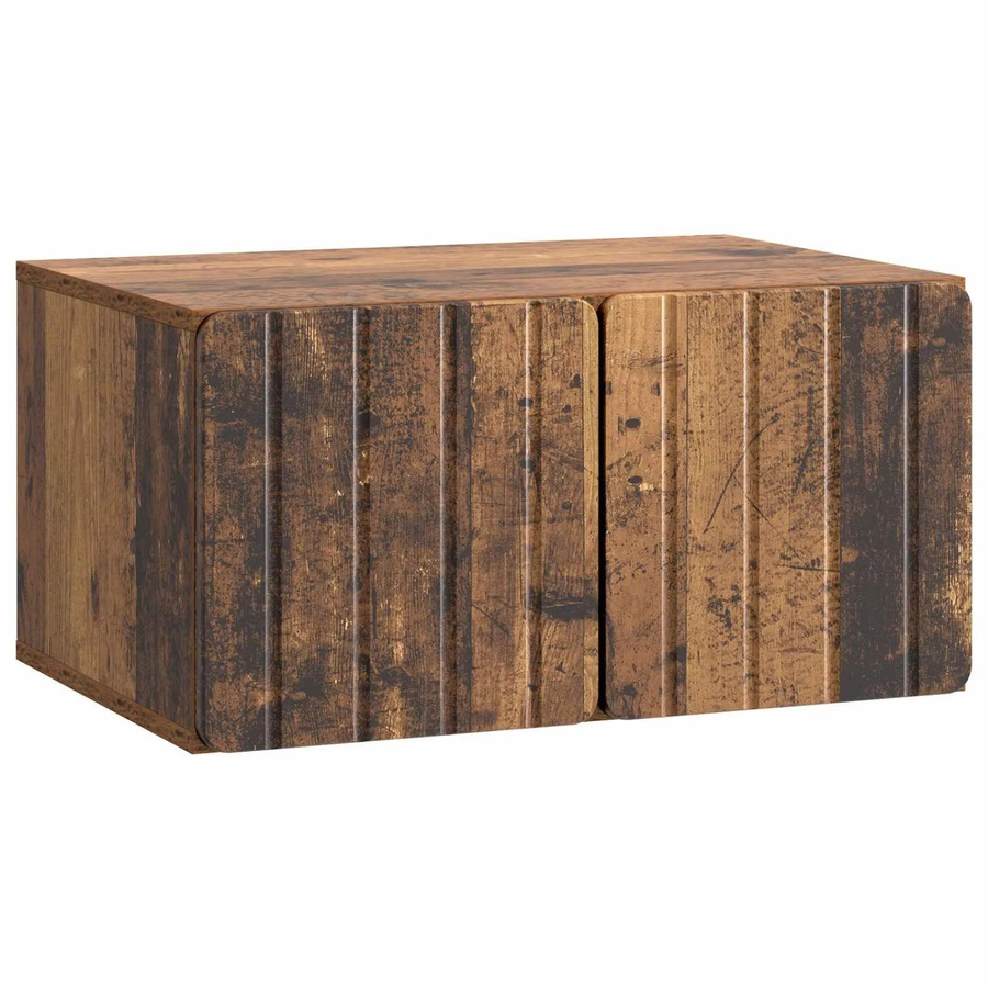 vidaXL Wandmontierter TV-Schrank aus Altholz in Braun, B/T/H: 59,5 x 41 x 30 cm - Bild 2