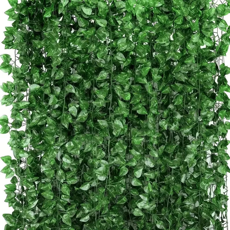 Künstliche Efeu-Ranke in Grün als hängende Girlande aus Kunststoff für Garten, Hochzeit und Home Decor - Bild 3