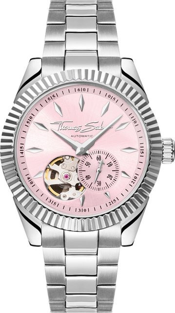 Thomas Sabo Damenuhr Automatik, Edelstahl, Pink, 36 mm, 5 ATM - Bild 1