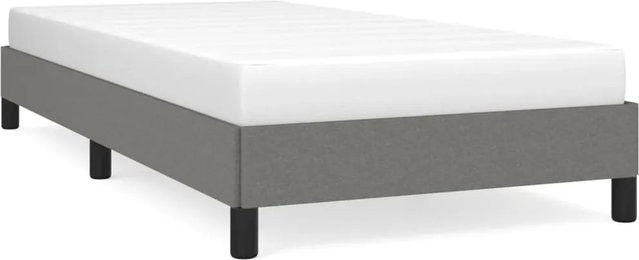 vidaXL Bettgestell aus Stoff in Grau mit gepolstertem Rahmen, B/T/H: 90 x 190 x 93 cm - Bild 1
