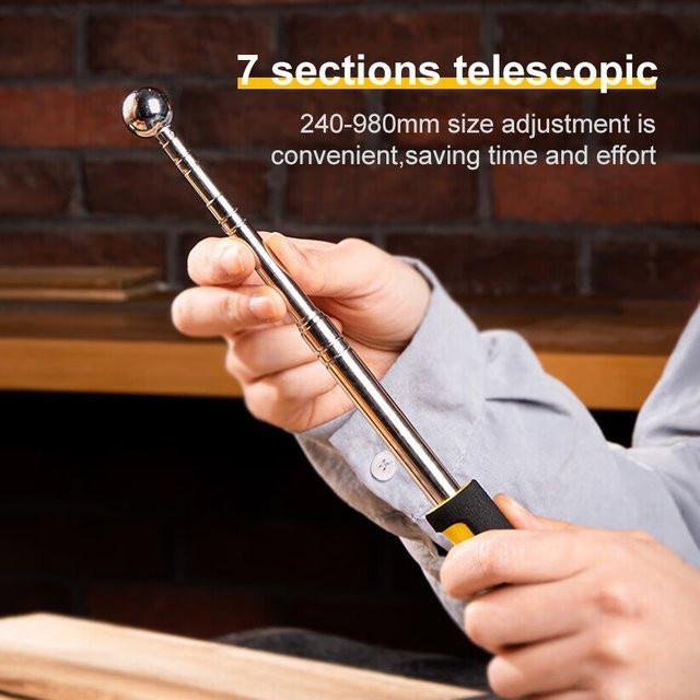 Deli Teleskop Hohl Trommel Hammer in Silber für professionelle Tests an Keramik und Fliesen - Bild 1