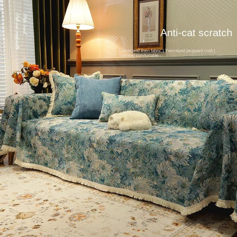 Karierte Chenille-Überwurfdecke im Boho-Design mit Quasten von Your Warm Home, B/B: 180 x 260 cm - Bild 1