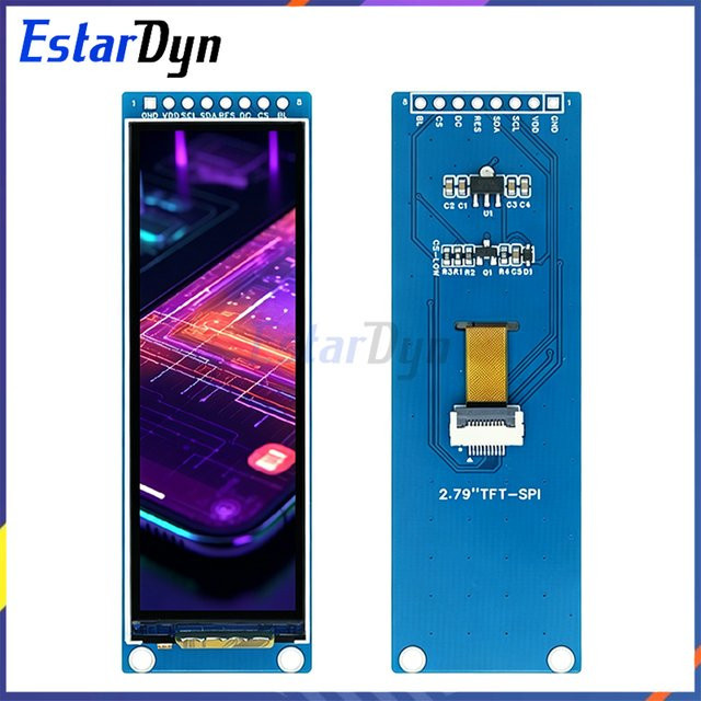 Estardyn NV3007 TFT LCD-Display 2,79 Zoll Vollfarbmodul mit SPI 8-Pin in Blau, B/H: 142 x 428 mm - Bild 1