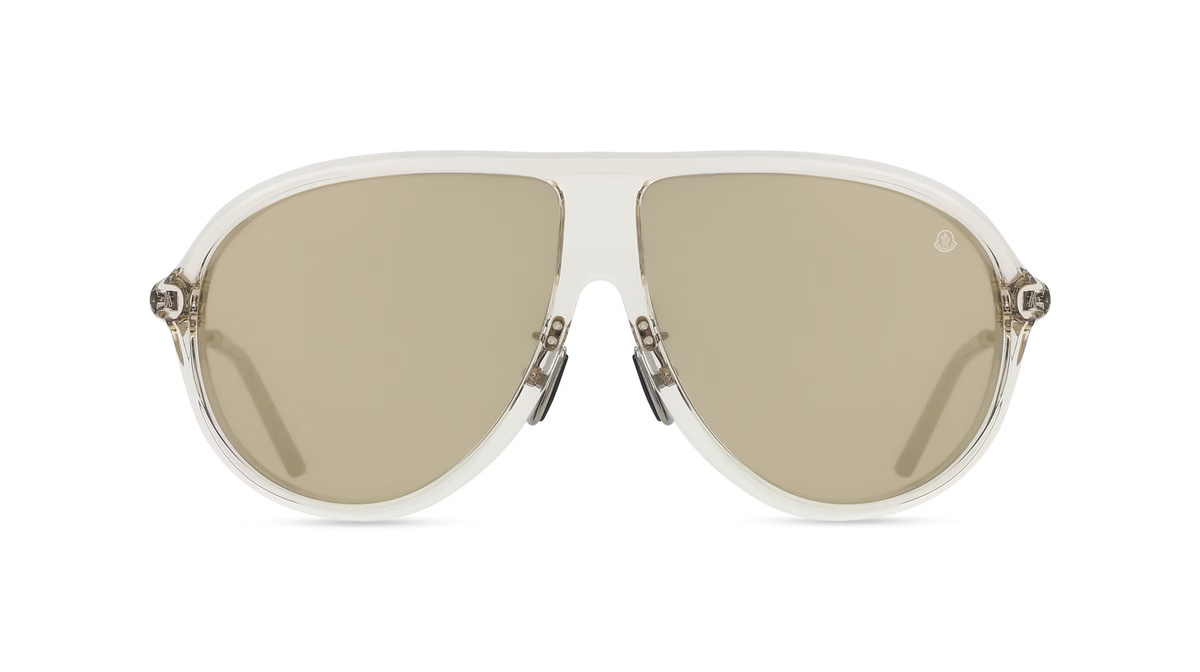 Moncler ME6009 GLYDE Sonnenbrille Pilot, Vollrand, Acetat, Unisex, beige - Bild 1