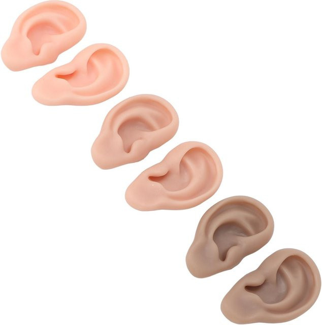 Shoemst Silikon-Ohrmodelle, 3 Paar, beige, wiederverwendbar - Bild 1
