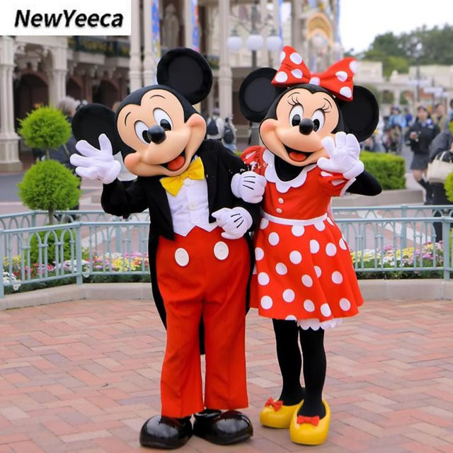 Disney Mickey Minnie Mouse Maskottchen Kostüm, Erwachsene, Unisex - Bild 1