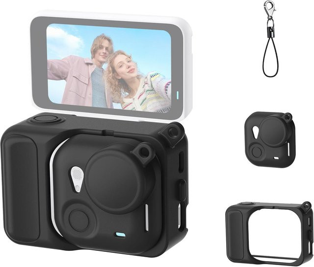Insta360 GO Ultra Silikonhülle in Schwarz für die Insta360 Ultra Action Kamera mit Objektivdeckel - Bild 1