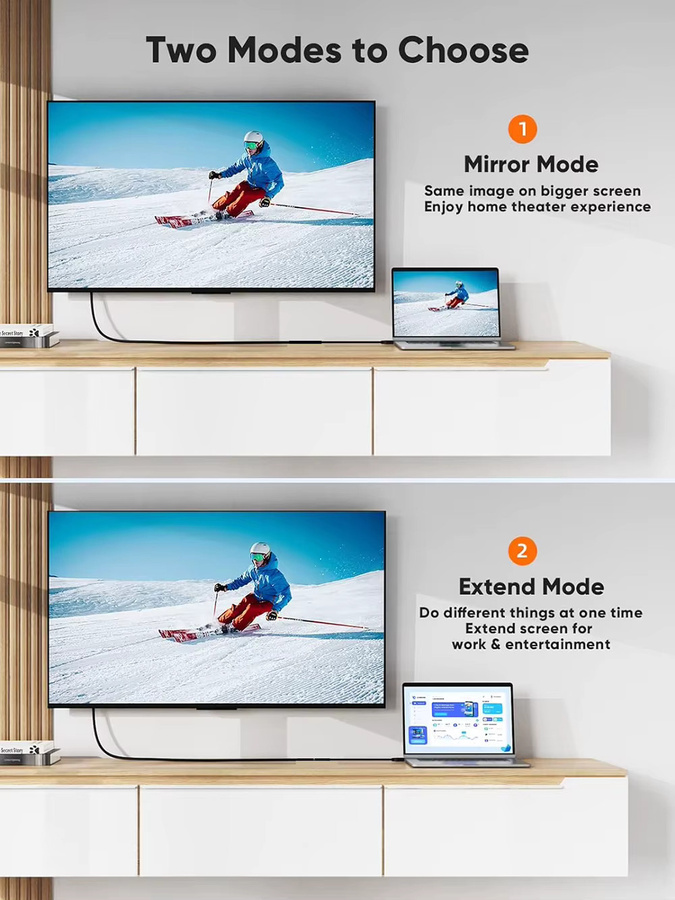 VBDWRM Bidirektionales 4K HDMI zu DVI Kabel und DVI zu HDMI Adapter Konverterkabel in Schwarz für PS5, Xbox, PC und HDTV - Bild 4