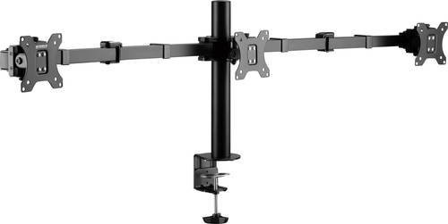 SpeaKa Professional Monitorhalterung SP-MM-230 für 3 Displays, 43,2 cm bis 68,6 cm, Schwarz, höhenverstellbar, neigbar und schwenkbar - Bild 1