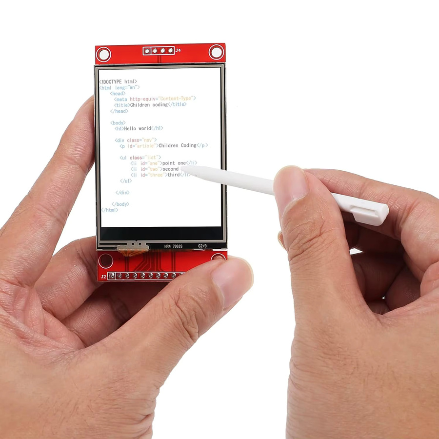 AOKIN SPI TFT LCD Display Touch Panel ILI9341 in Rot, 2,4 Zoll, 240x320 Pixel, STM32 kompatibel, 5V/3,3V Display Modul - Bild 2