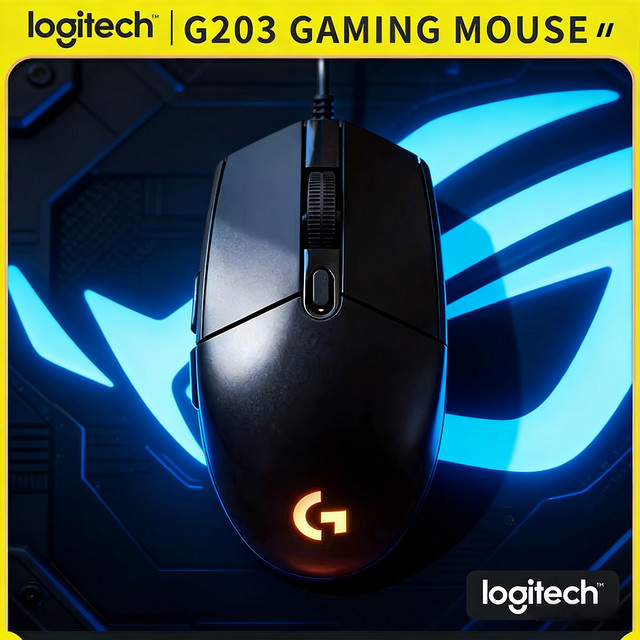 Logitech G203/G102 Gaming-Maus mit RGB-Beleuchtung, 200-8000 DPI und 6 Tasten in Weiss/Multicolor - Bild 1