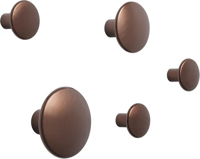 Muuto Dots Metall Wandhaken in Rot und Braun matt - Bild 1