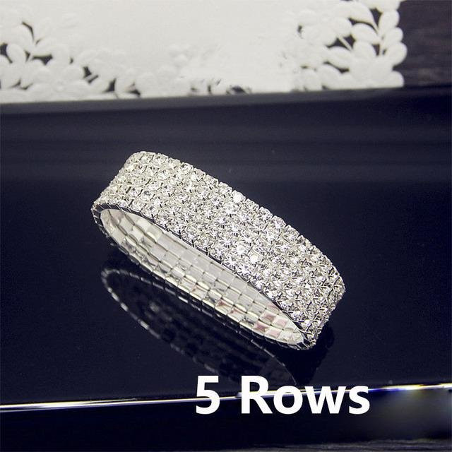 Wucifang Jewelry Armband, Messing, Silber, Zirkonia, Kristall, Damen - Bild 1