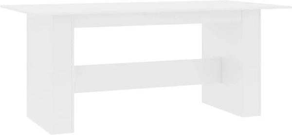 vidaXL Esstisch in Weiß aus Holzwerkstoff, rechteckig, B/T/H: 180 x 90 x 76 cm