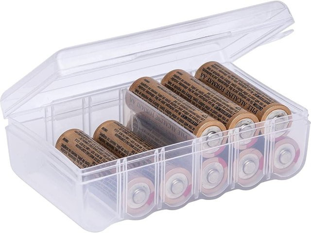 Dial Industries Akku-Aufbewahrungs-Organizer für 12 AA Batterien in Transparent - Bild 1